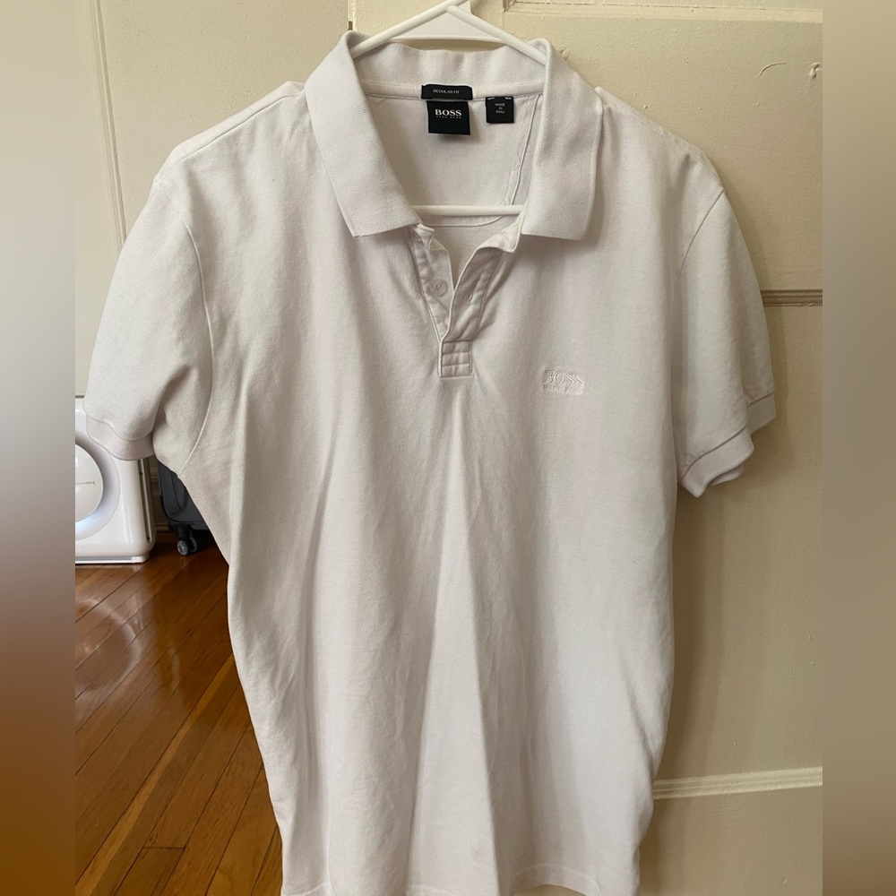 Boss Polo Shirt White Size Large